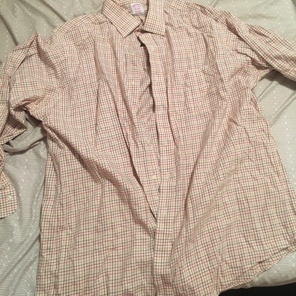 Brooks Brothers plaid button up shirt
